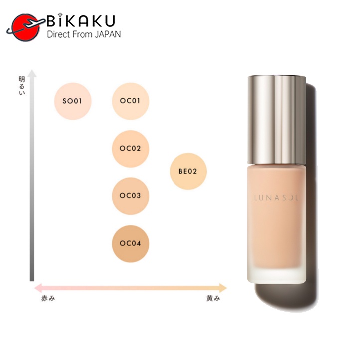 direct-from-japan-kanebo-lunasol-คาเนโบ-ลูนาโซล-foundation-light-spread-creamy-liquid-30ml-spf28-pa-6-colors-foundation-full-coverage-glowing-smooth-skin-sun-protection-coverage-concealer-for-face-mak