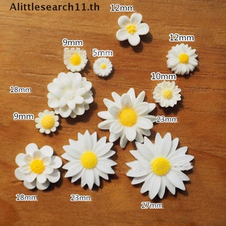 【Alittlesearch11】จี้เรซิ่น รูปดอกเดซี่ สําหรับตกแต่งสมุดภาพ 11 ชิ้น