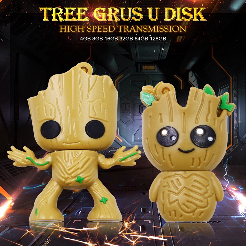 แฟลชไดรฟ์รูปการ์ตูน-marvel-groot-สร้างสรรค์-usb-3-0-16-g-32g-64g