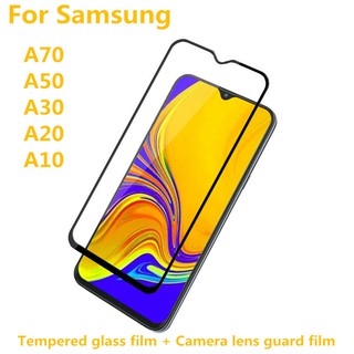 ฟิล์มกันรอย 2 in 1 สำหรับ Samsung A 70 A 50 A 30 A 20 A 10 Mobile Phone