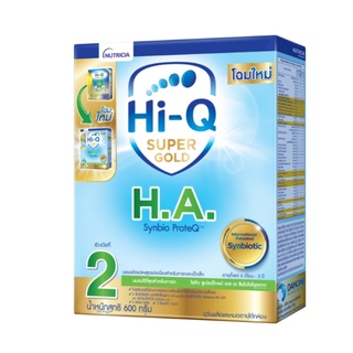 [นมผง] ไฮคิว ซูเปอร์โกลด์ เอช เอ 2 ซินไบโอโพรเทก สูตร 2 550 กรัม นมผงสำหรับเด็กเล็กอายุ 6 เดือน-3 ปี Hi-Q Super Gold H.A