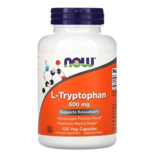 สินค้า NOW Foods, L-Tryptophan, 500 mg, 120 Veg Caps