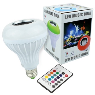 หลอดไฟ LED Music Bulb แสง สี เสียง เชื่อมต่อ Bluethoot รุ่น LED-Music-Blub-Light-Colour-03A-J1