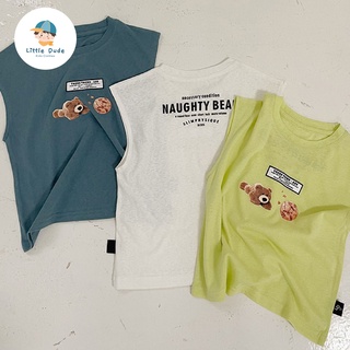 สินค้า เสื้อกล้ามเด็ก สไตล์มินิมอล เสื้อกล้ามลายน่ารัก bear&cookie เ