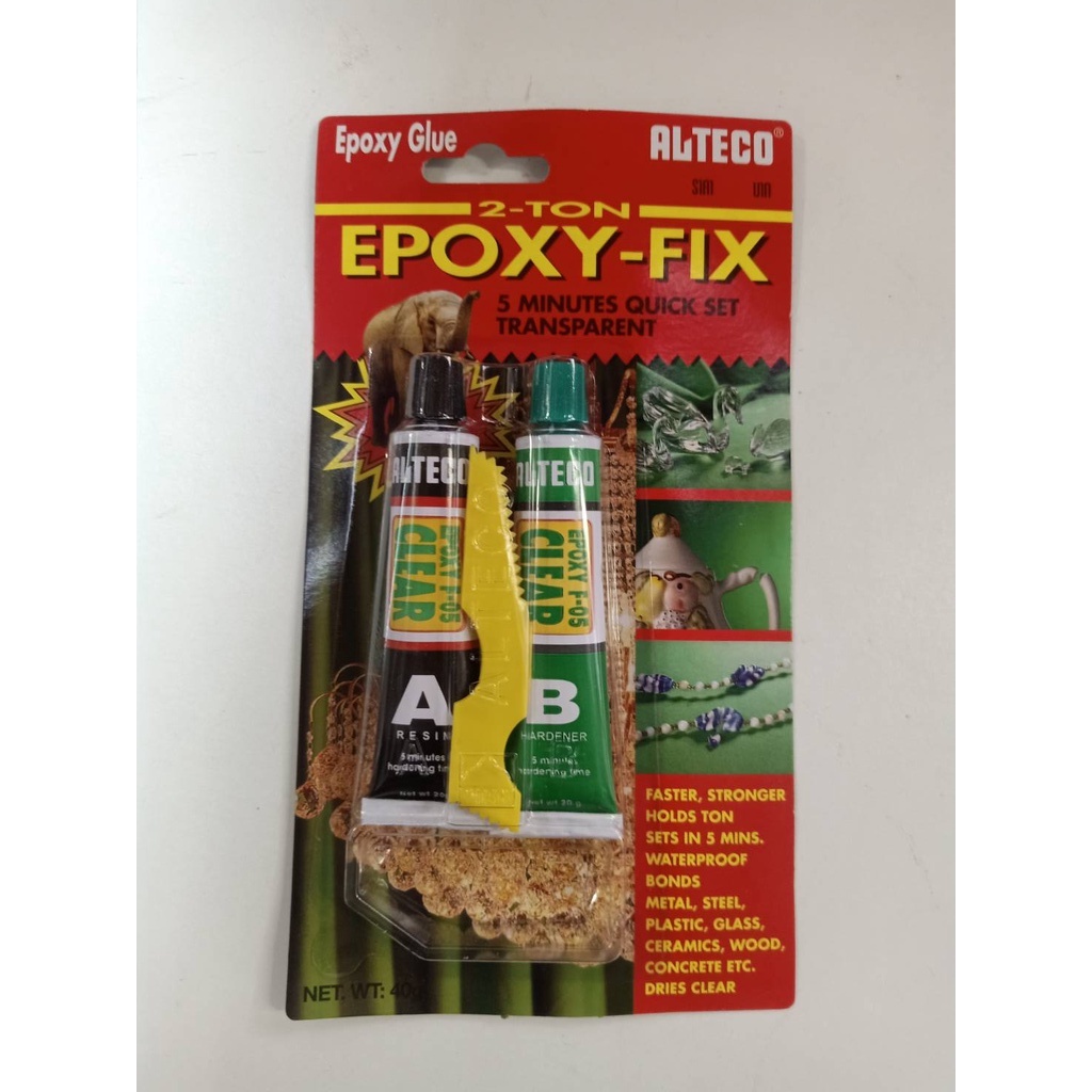 กาวอีพ๊อกซี่-2-ตัน-สีใส-กาว-alteco-epoxy-a-b-สำหรับติดผนึกรอยต่อและรอยแตกร้าว-กาวอุดรูรั่ว-กาวอีพ๊อกซี่