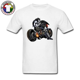 [S-5XL] เสื้อยืด พิมพ์ลาย Gothst Rider Rubrduk Geek Rock Death Motorcycle แฟชั่นสําหรับผู้ชาย ลดราคา