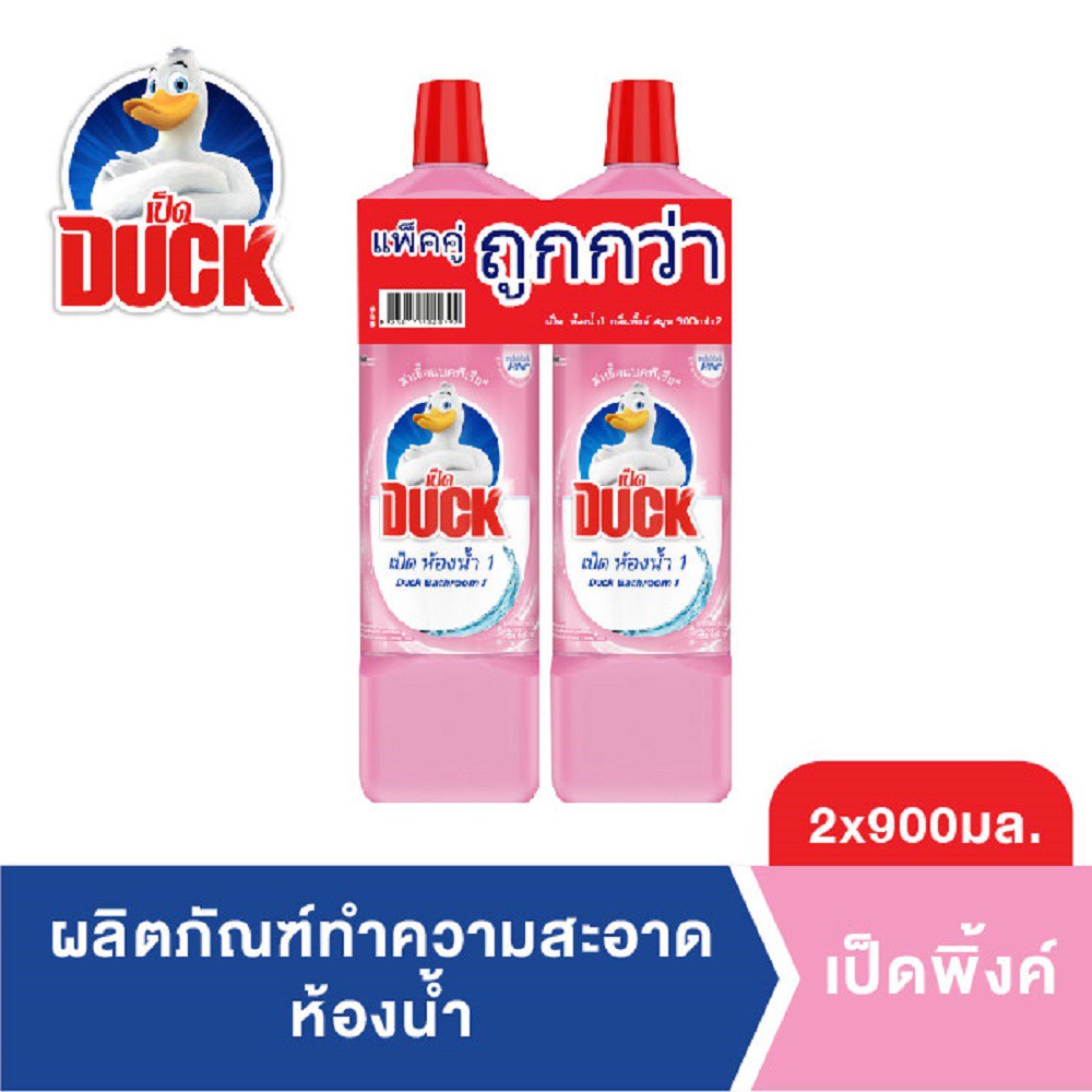 ภาพหน้าปกสินค้าเป็ดพิ้งค์ น้ำยาล้างห้องน้ำ 900 มล. แพคคู่ Duck Pink Bathroom Cleaner (bundle of 2) 2x900ml จากร้าน sc_johnson_officialshop บน Shopee