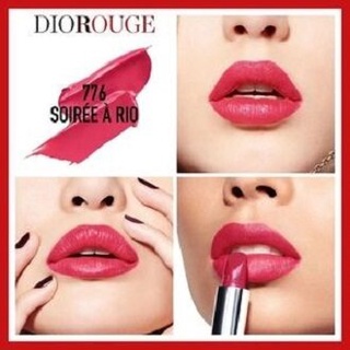 Beauty-Siam แท้ทั้งร้าน !! แบ่งขายลิปสติก DIOR ROUGE MATTE LIPSTICK สี 776 ขนาด 0.5 กรัม พร้อมแปรงทาลิป