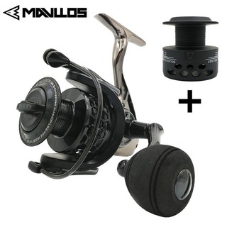 mavllos รอกหมุนตกปลา 15 bb ratio 5 . 5:1 1000-7000 model 2 spools