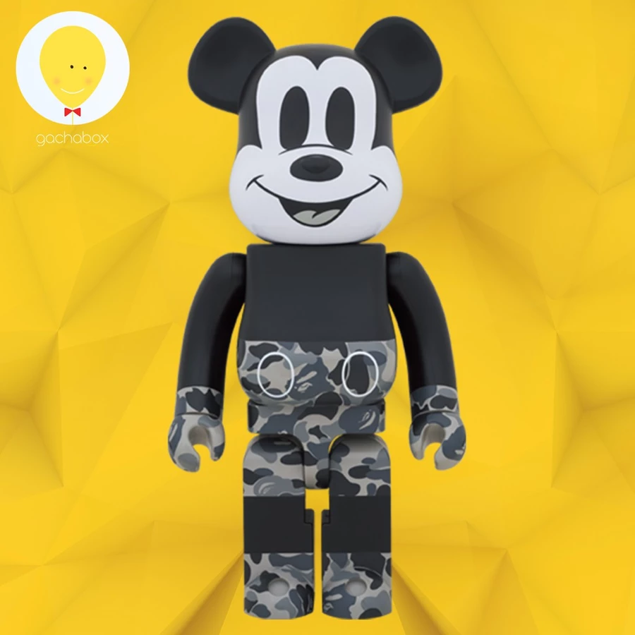 MEDICOM TOY BE@RBRICK Mickey Mouse x BAPE Monotone 1000%