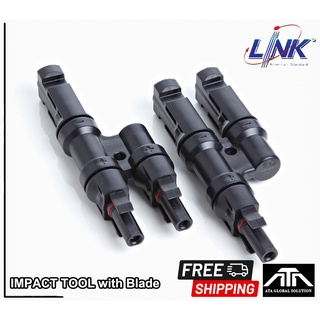 ข้อต่อMC4 MC4 Branch CONNECTOR [Pair] เข้าสาย1 คู่ MC4 Connector 1 to 2 ตัวต่อขนานแผงโซล่าเซลล์แบบ