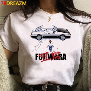 เสื้อยืดผ้าฝ้ายพิมพ์ลาย เสื้อยืด พิมพ์ลายกราฟิกการ์ตูนอนิเมะ Initial D Kawaii Akira สไตล์ญี่ปุ่น สําหรับผู้ชาย