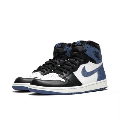 รองเท้าบาสเก็ตบอล-aj1nike-รองเท้าบาสเก็ตบอล-aj1nike-obsidian-ของแท้ดั้งเดิมของแท้