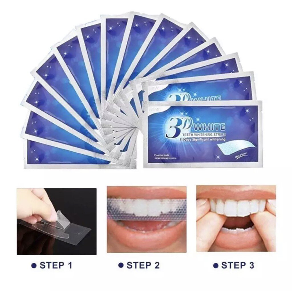 ภาพหน้าปกสินค้าแผ่นฟอกฟันขาว 3D Whitening แผ่นแปะฟันขาว 1ซอง ช่วยให้ฟันขาว ลดคราบเหลือง