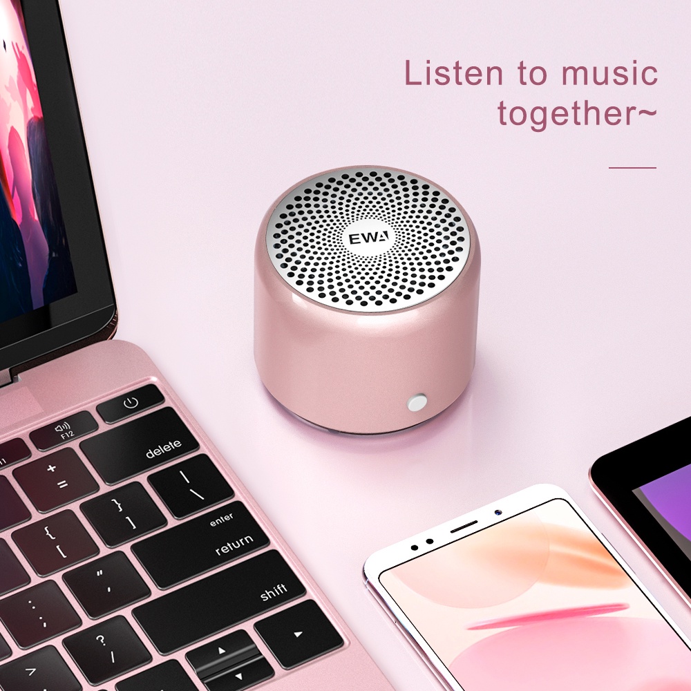 กรุงเทพฯมีของ-ewa-a106pro-bluetooth-speakers-ลำโพงบลูทูธไร้สาย-ขนาดจิ๋ว-พกพาสะดวก-กันน้ำ-ipx7-เบสหนัก-rose-gold-สีสวย