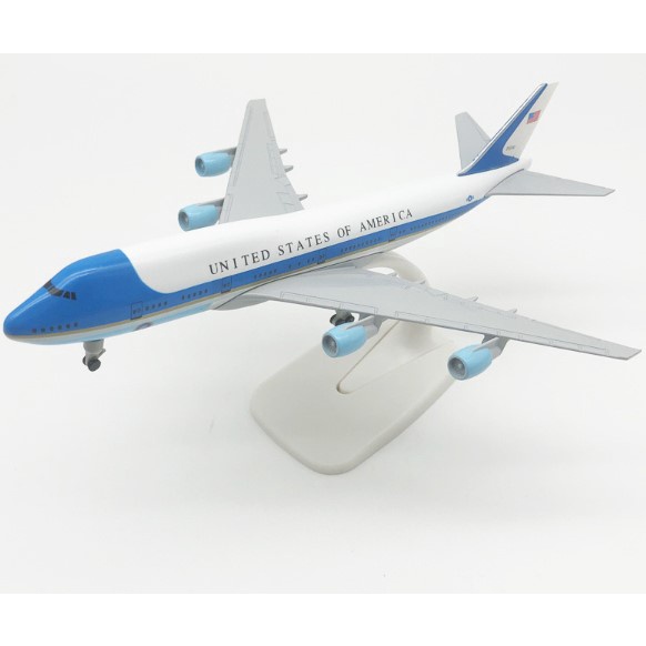 โมเดลเครื่องบิน-สินค้าส่งจากไทย-ขนาด-20cm-มีล้อ-usa-president-air-force-aircraft