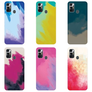 เคสสำหรับ Tecno Spark 7 เคสซิลิโคน Soft Back Cover Tecno Spark 7 Spark7 Case Silicone สีน้ำลาด เคส