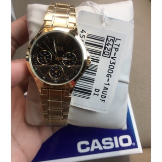 นาฬิกาข้อมือ CASIO ของแท้ 100% รุ่น LTP-V300G-1A