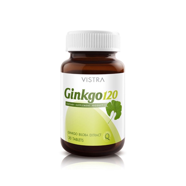 ภาพหน้าปกสินค้าVistra Ginkgo 120mg 30เม็ด วิสทร้า จิงโกะ บำรุงสมอง เวียนหัว หูอื้อ จากร้าน megapharmajj บน Shopee