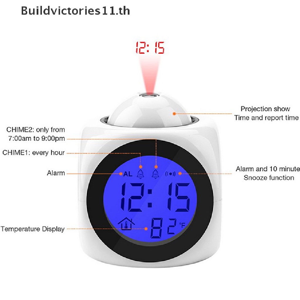 buildvictories11-นาฬิกาปลุกดิจิทัล-หน้าจอ-lcd-ฉายเลเซอร์-ฉายภาพเสียง-สร้างสรรค์-สําหรับตกแต่งบ้าน