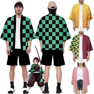 【 Ready Stock 】อะนิเมะญี่ปุ่น Demon Slayer: Kimetsu no Yaiba Kamado Nezuko เครื่องแต่งกายคอสเพลย์ Haori เสื้อท็อปส์