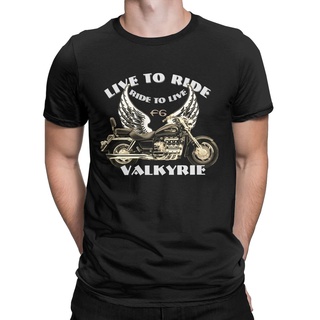 GILDAN เสื้อยืด ผ้าฝ้าย แบบนิ่ม ทรงหลวม ลาย Motor Live To Ride F6 Valkyrie สําหรับขี่รถจักรยานยนต์