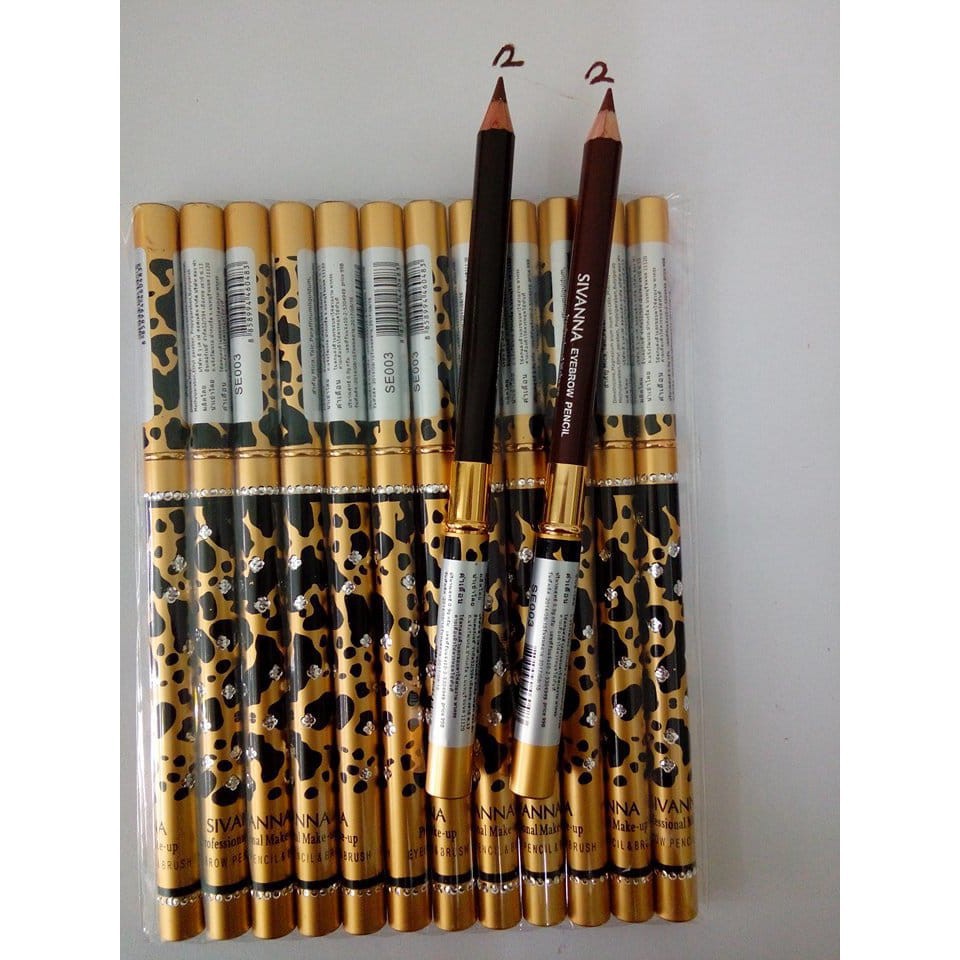 sivanna-เขียนคิ้วลายเสือ-es003-sivanna-eyebrow-pencil-ราคายกโหล-12-แท่ง