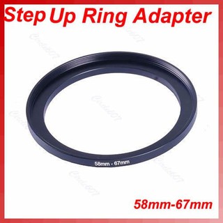 ภาพหน้าปกสินค้า☀S☀1 PC Metal 58mm-67mm 58-67 mm 58 to 67 Step Up Filter Ring Adapter Black ที่เกี่ยวข้อง