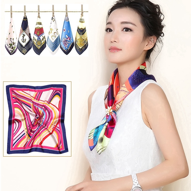ภาพหน้าปกสินค้าผ้าพันคอ ผ้าซาติน สำหรับผู้หญิง จากร้าน xinzhan1.th บน Shopee