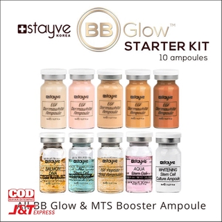 100% แท้  STAYVE BB GLOW DERMAWHITE EGF GOLD SALMON DNA ACNE STEM AQUA STEM WHITENING SERUM