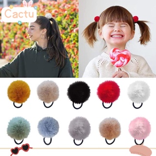 Cactu ยางรัดผมหางม้า แบบยืดหยุ่น สีแดง สีกากี เหมาะกับฤดูใบไม้ร่วง และฤดูหนาว สําหรับผู้หญิง