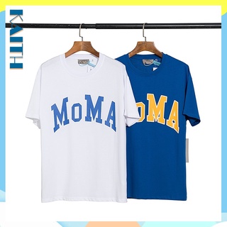 เสื้อยืดโอเวอร์ไซส์พร้อมส่ง เสื้อยืดแขนสั้น ผ้าฝ้าย พิมพ์ลาย Moma สีเหลือง ทรงหลวม ขนาดใหญ่ สไตล์ฮิปฮอป แฟชั่นฤดูร้อน สํ