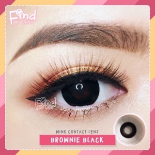 Brownie Black (2) บิ๊กอาย สีดำ ตาโต โทนแบ๊ว ดวงตากลมโต Pretty Doll Contact Lens Bigeyes คอนแทคเลนส์ ค่าสายตา RIO แฟชั่น