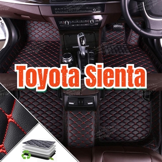 (พร้อมส่ง) พรมปูพื้นรถยนต์ หนัง PU ลาย 6D สําหรับ Toyota Sienta