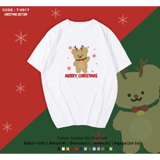⚡️ พร้อมส่ง⚡️ Christmas Bear T-Shirt / Unisex Tops / Oversize / Merry Chirstmas T-Shirt