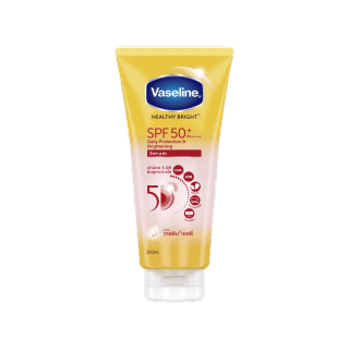 โปรโมชั่น Flash Sale : วาสลีน เฮลธี ไบรท์ เซรั่มกันแดด ซันแอนด์โพลูชั่น โพรเทคชั่น SPF50+ PA+++ ปกป้องมลภาวะ 300 มล. Vaseline Healthy Bright Serum SPF50 PA+++ Sun + Pollution Protection 300 ml. ครีมทาผิว ครีมกันแดด lotion Whitening Lotion Body Moist