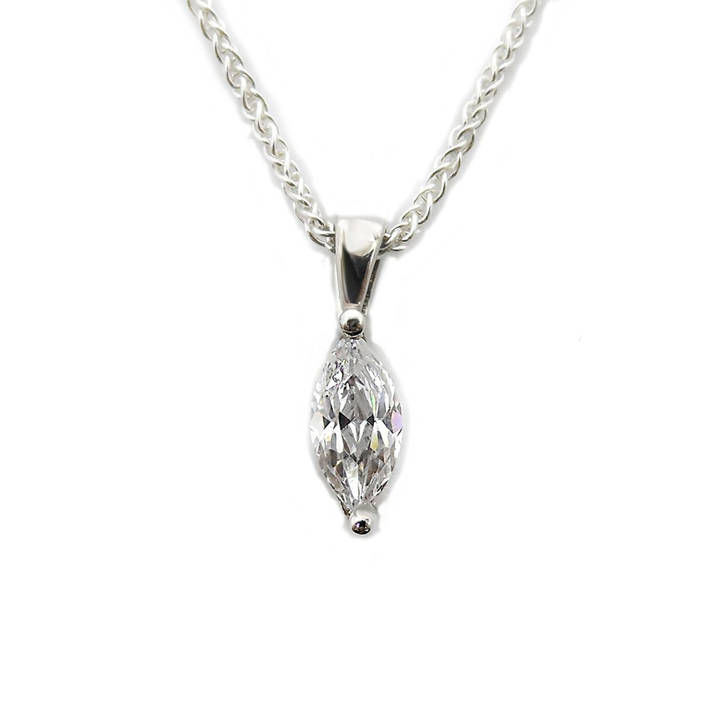 finejewelthai-จี้เงิน-จี้หยดน้ำ-จี้เพชรสังเคราะห์-เงินแท้-diamond-cz-silver925-pendant-p1112cz