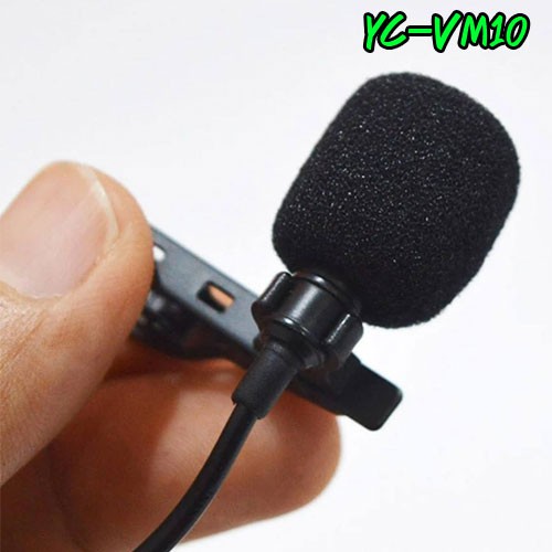 yc-vm10-clip-on-microphone-3-5mm-ไมค์หนีบเสื้อ-ไลฟ์สด-คาราโอเกะ-วีดีโอคอนเฟอร์เร้นซ์