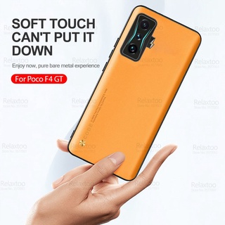 For Xiaomi Poco F4 GT 5G NFC Case Plain Skin Leather Texture Back Cover Poko Poxo F4GT PocoF4GT Silicone Shockproof Funda Coque
