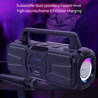 Zealot P2 Bluetooth Speaker Karaoke ลำโพงบลูทูธ ไร้สาย สีดำ สำหรับร้องคาราโอเกะ มีไมโครโฟนในตัว