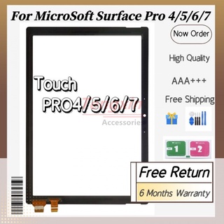 อะไหล่หน้าจอสัมผัสดิจิทัล 100% แบบเปลี่ยน สําหรับ Microsoft Surface Pro 4 1724 Pro 4 Pro 5 Pro 6 Pro 7