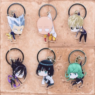 ภาพหน้าปกสินค้าOne Punch Man Keychain Chibi Double Sided Acrylic Key Chain Pendant Anime Accessories Cartoon Key Ring Series #1 ซึ่งคุณอาจชอบสินค้านี้