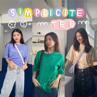 chuuchop_พร้อมส่ง(C7754) 🥐🌳 SIMPLICITE tee เสื้อยืดแขนสั้น มี3สี