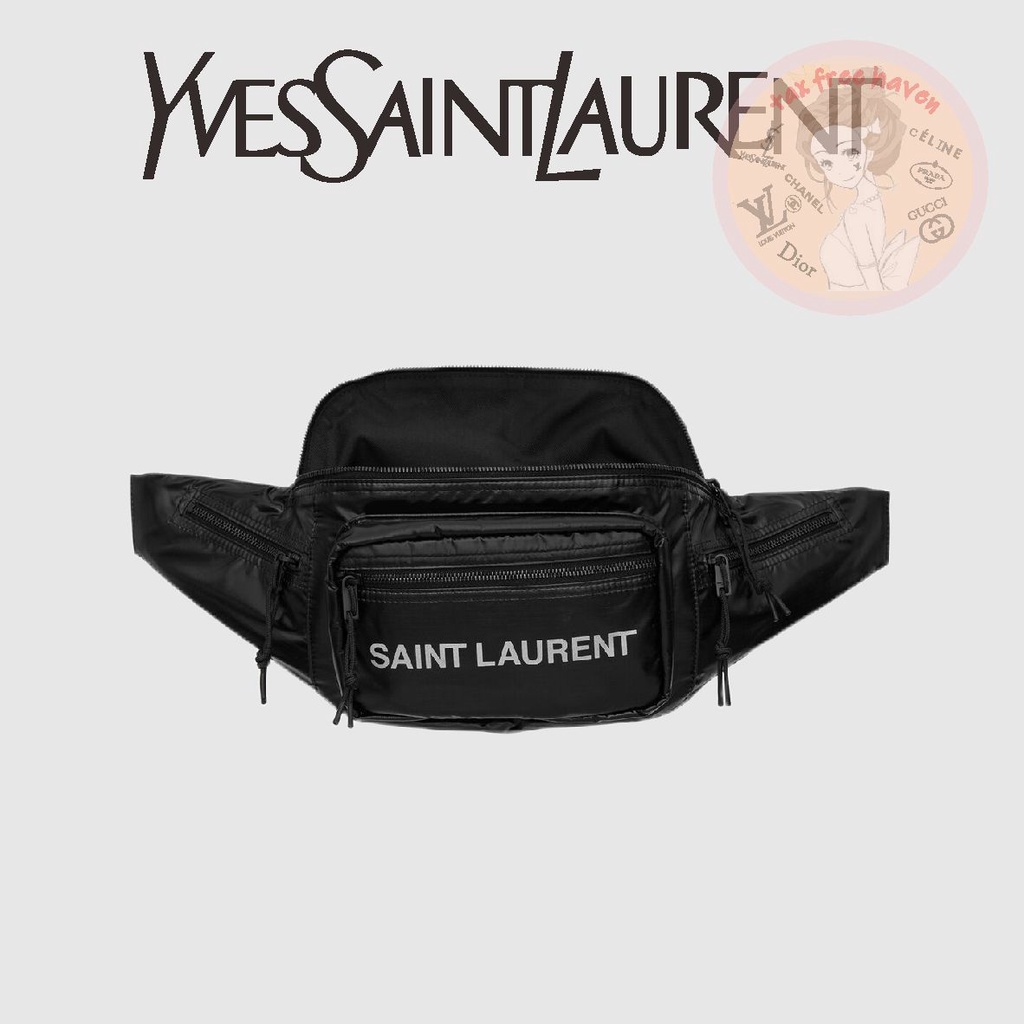 shopee-ลดกระหน่ำ-ของแท้-100-yves-saint-laurent-brand-new-nuxx-saint-laurent-print-nylon-body-bag