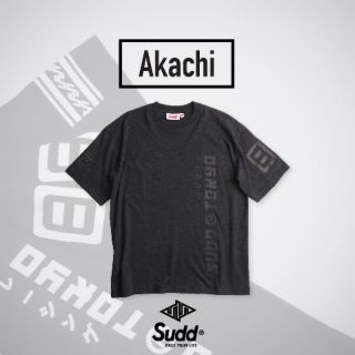 Sudd เสื้อยืดโอเวอร์ไซส์ รุ่น Akachi สีท็อปดำ