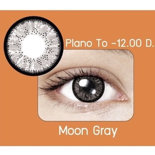 กล่องส้ม Moon Gray บิ๊กอายส์ สีเทา คอนแทคเลนส์ Maxim Contact Lens สายตาสั้น ค่าสายตา -12.00 บิ๊กอาย bigeyes ตาโต เน้นขอบ