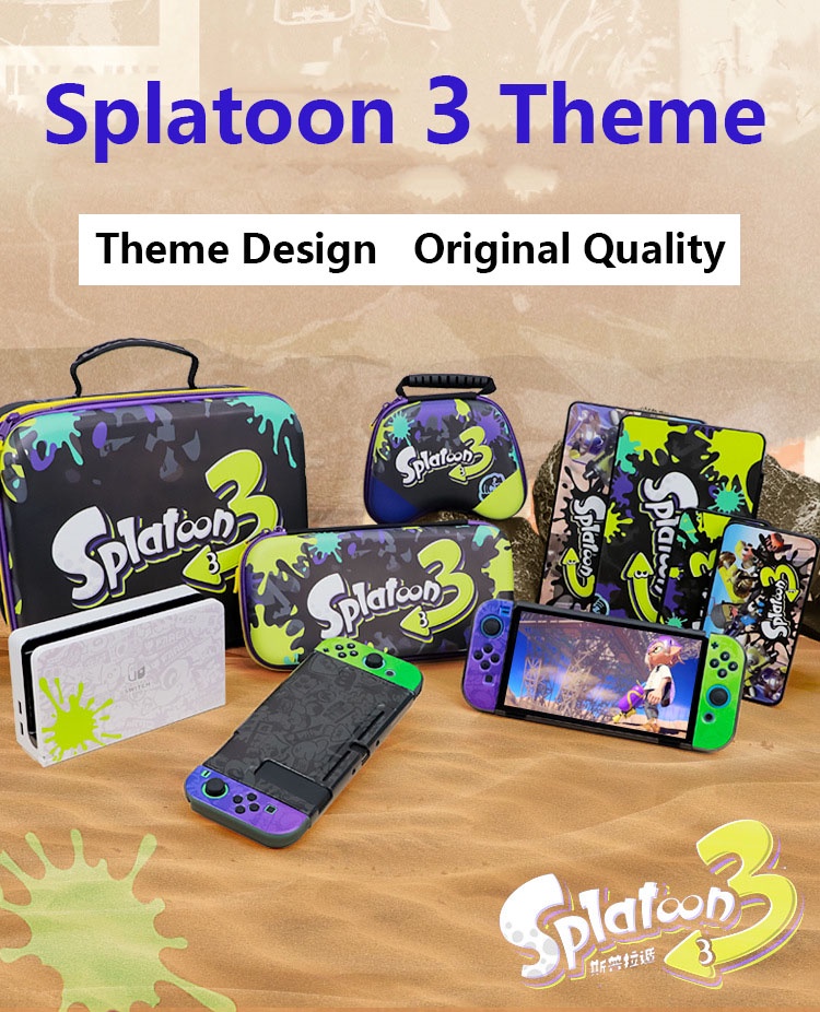 ลองดูภาพสินค้า เคสป้องกัน ธีม Nintendo Switch Splatoon 3 สําหรับ Switch V1 V2 OLED