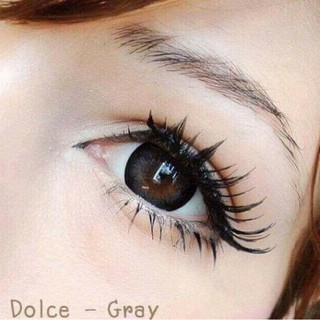 Dolce Gray (1) บิ๊กอาย สีเทา คอนแทคเลนส์ Pretty Doll ตาโต Contact Lens ค่าสายตา สายตาสั้น Kiss me ขอบดำ bigeyes แฟชั่น