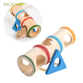 BACK2LIFE Hedgehog Seesaw Chinchilla Hideout Hamster Toys Wooden Mouse Gym Exercise Climbing Funny Gerbil Tunnel