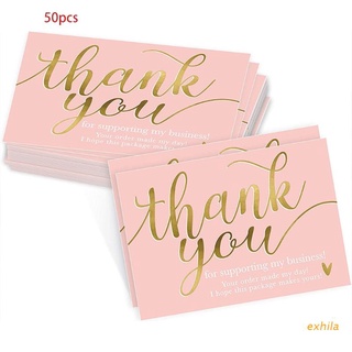 Exhila การ์ดอวยพร Thank You 50-Count อเนกประสงค์สําหรับทํางานหัตถกรรม